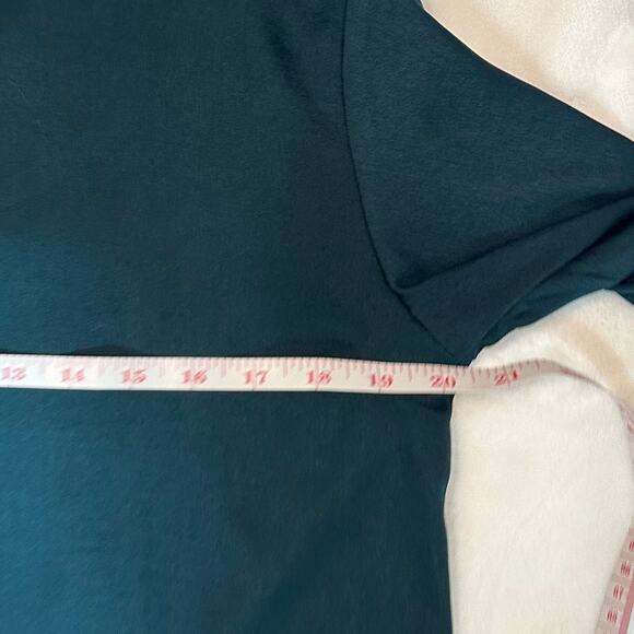 Banana Republic Teal Portofino Satin-like Button Down Shirt, Size S - Picture 9 of 9